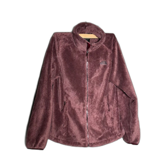 The North Face Osito Fleece Jacket Women’s M Mauve Soft Plush Zip-Up TNF Coat - Picture 2 of 8